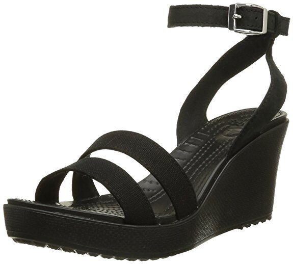crocs leigh ii ankle strap wedge size 7